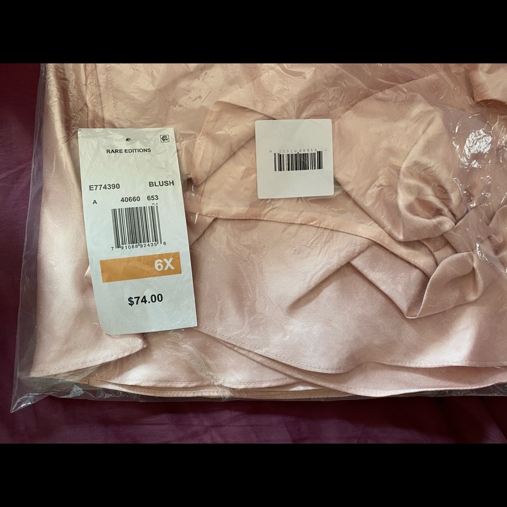 Size 6 girls rose gold dress